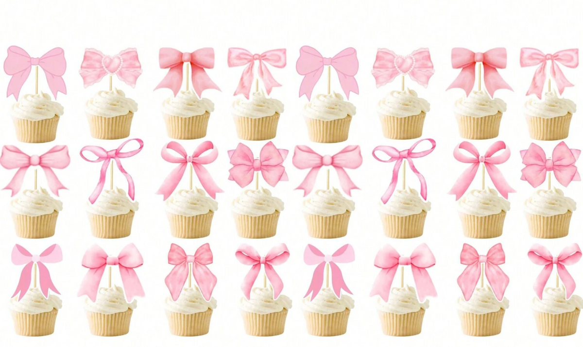 Ribbon Bow Cake Toppers
