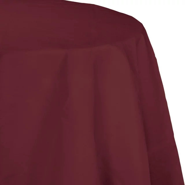 Burgundy Round Paper Table Cover