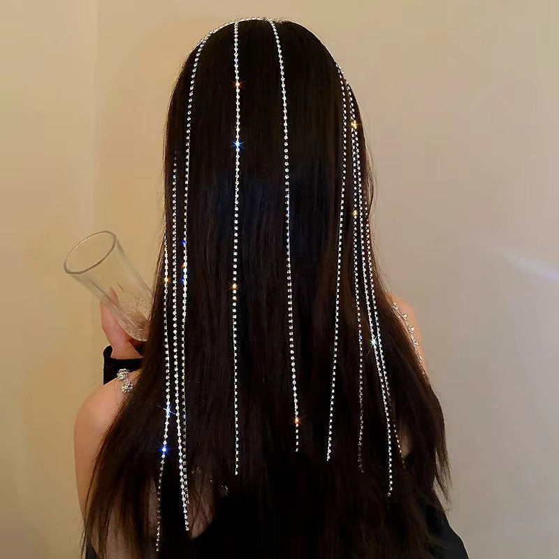 Rhinestone Tassel Crystal Headband