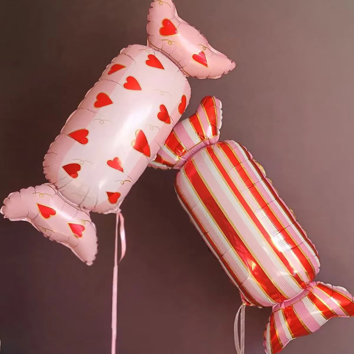 Candy Heart Foil Balloons Set