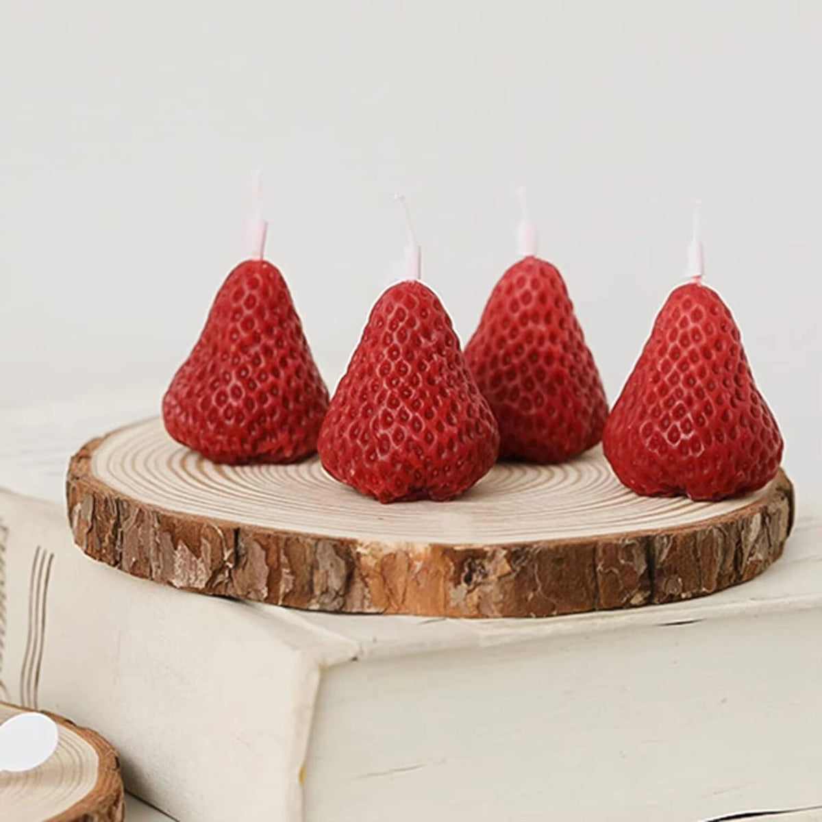 Strawberry Scented Candles Set