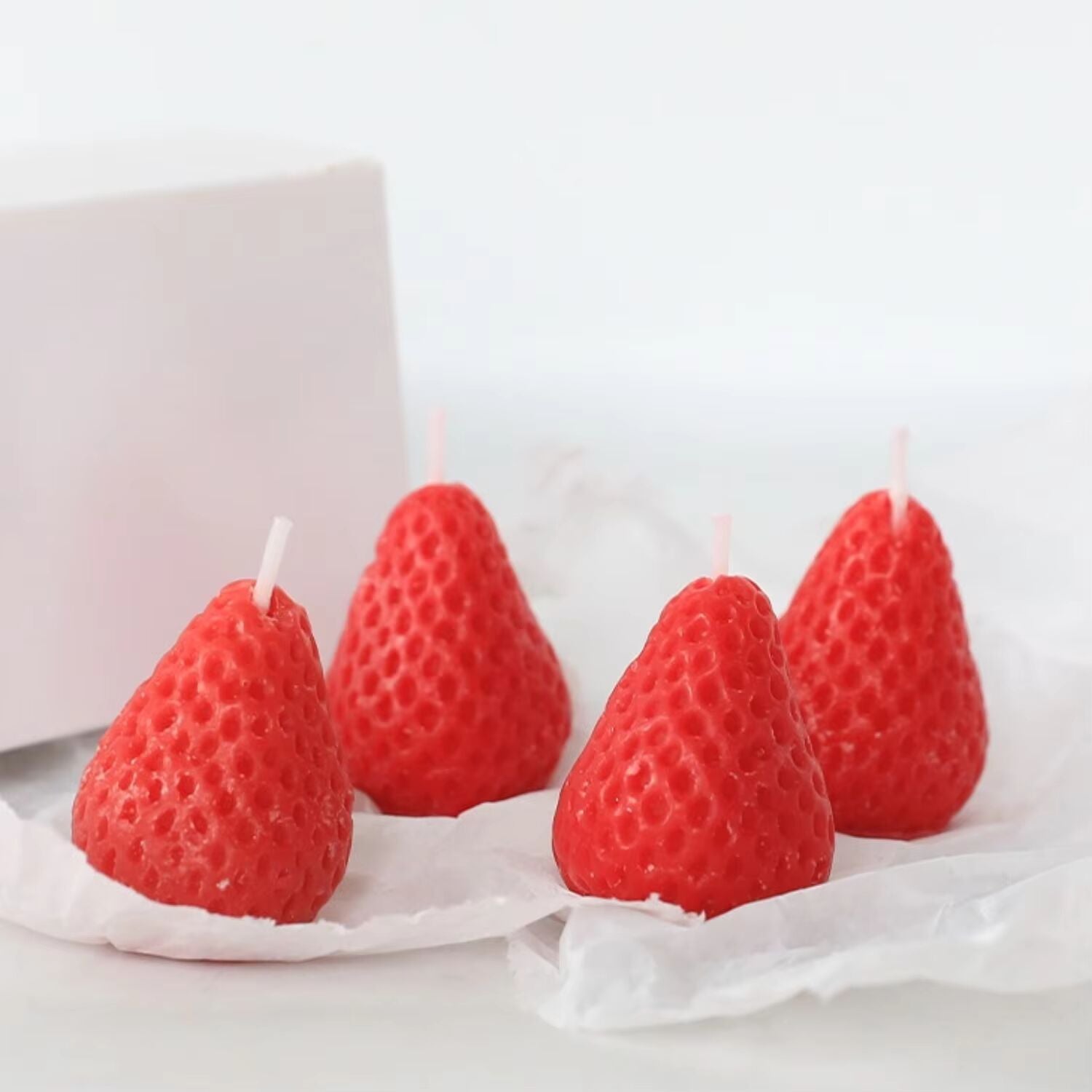 Strawberry Scented Candles Set