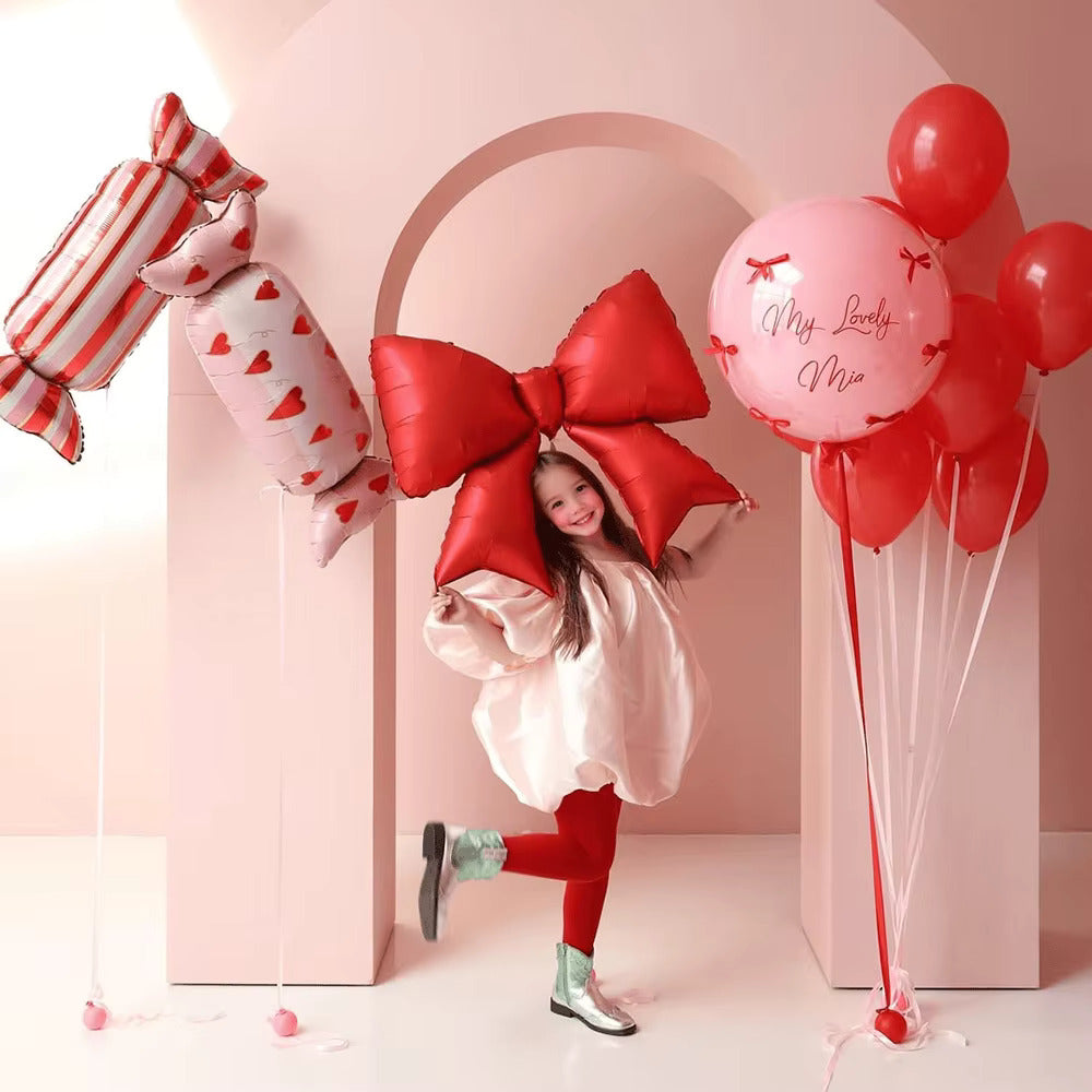 Candy Heart Foil Balloons Set