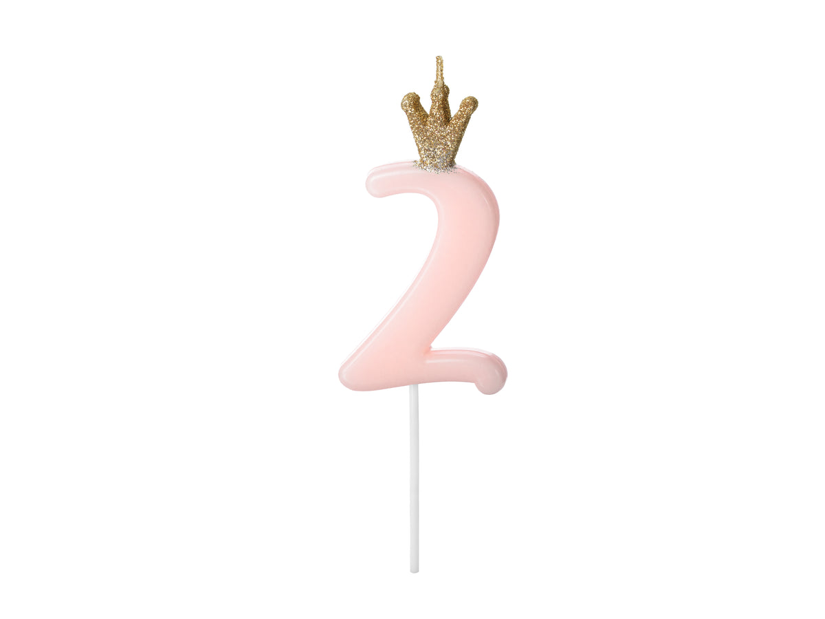 Baby Pink Number Birthday Candle