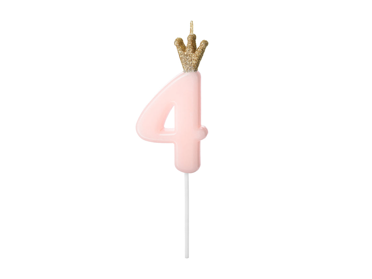 Baby Pink Number Birthday Candle