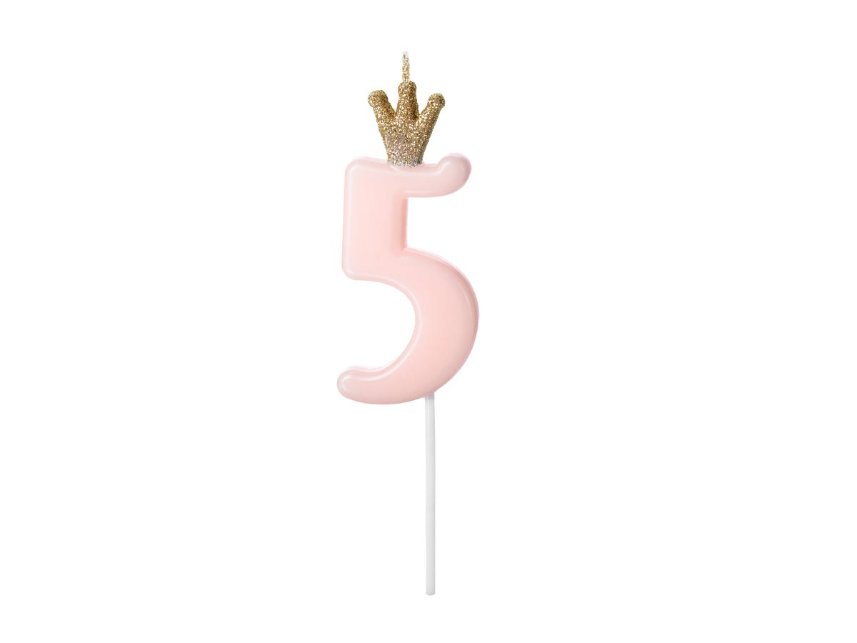 Baby Pink Number Birthday Candle