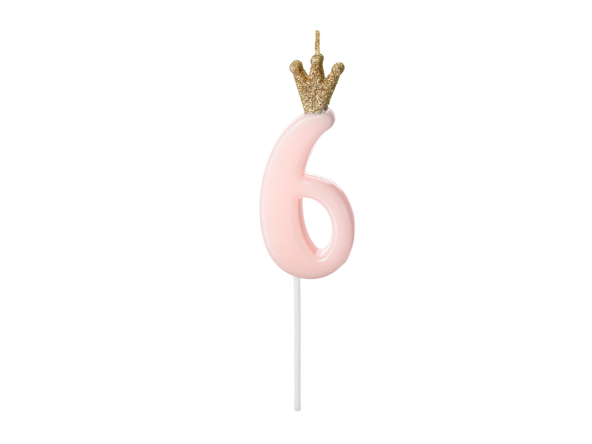 Baby Pink Number Birthday Candle