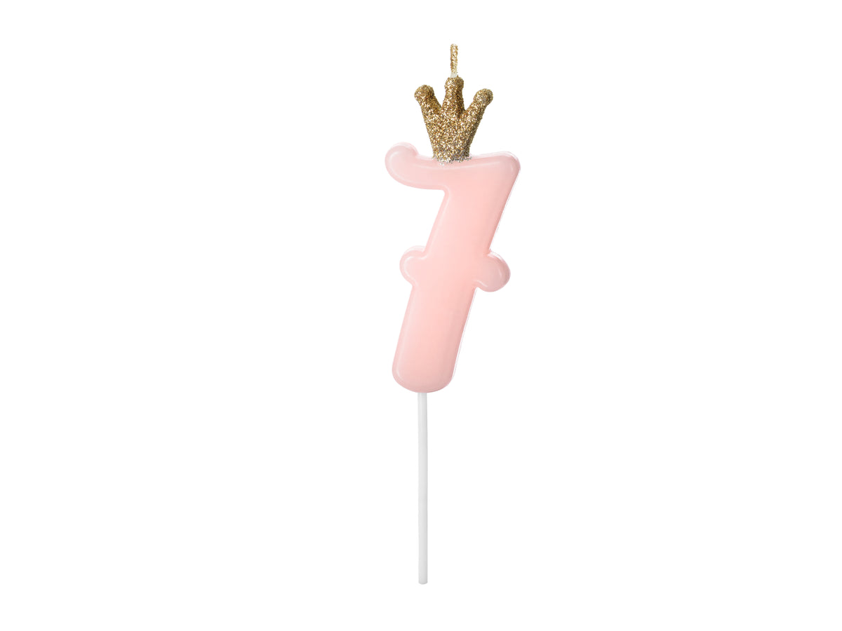 Baby Pink Number Birthday Candle