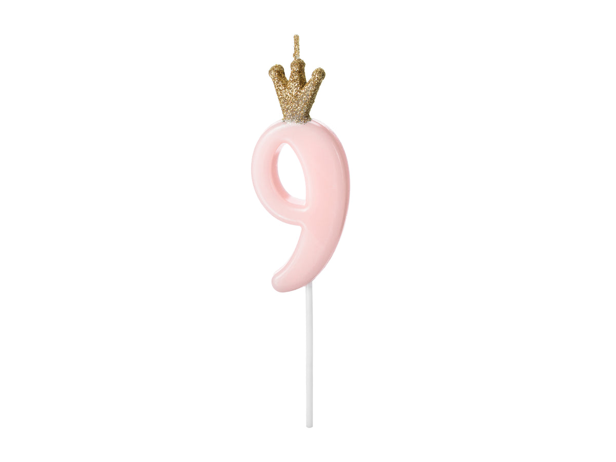 Baby Pink Number Birthday Candle