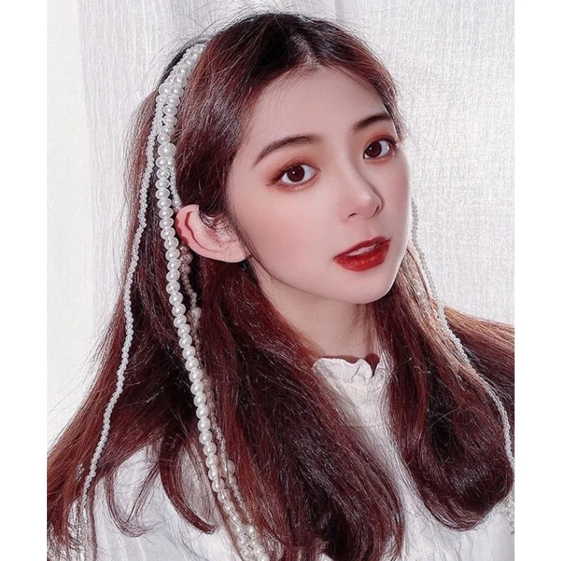 Pearl Chain Tassel Hairpiece