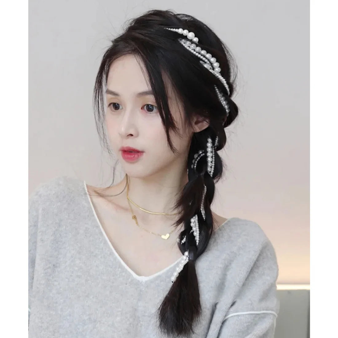 Pearl Chain Tassel Hairpiece