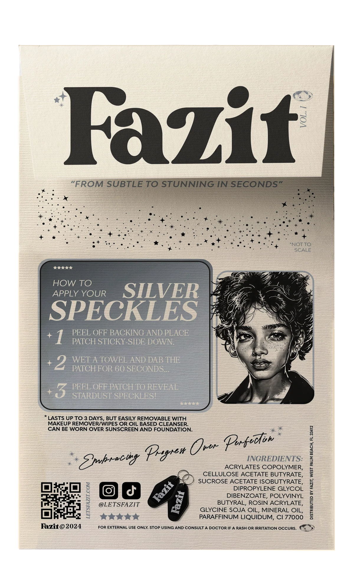 Silver Glitter Freckles Makeup Patches