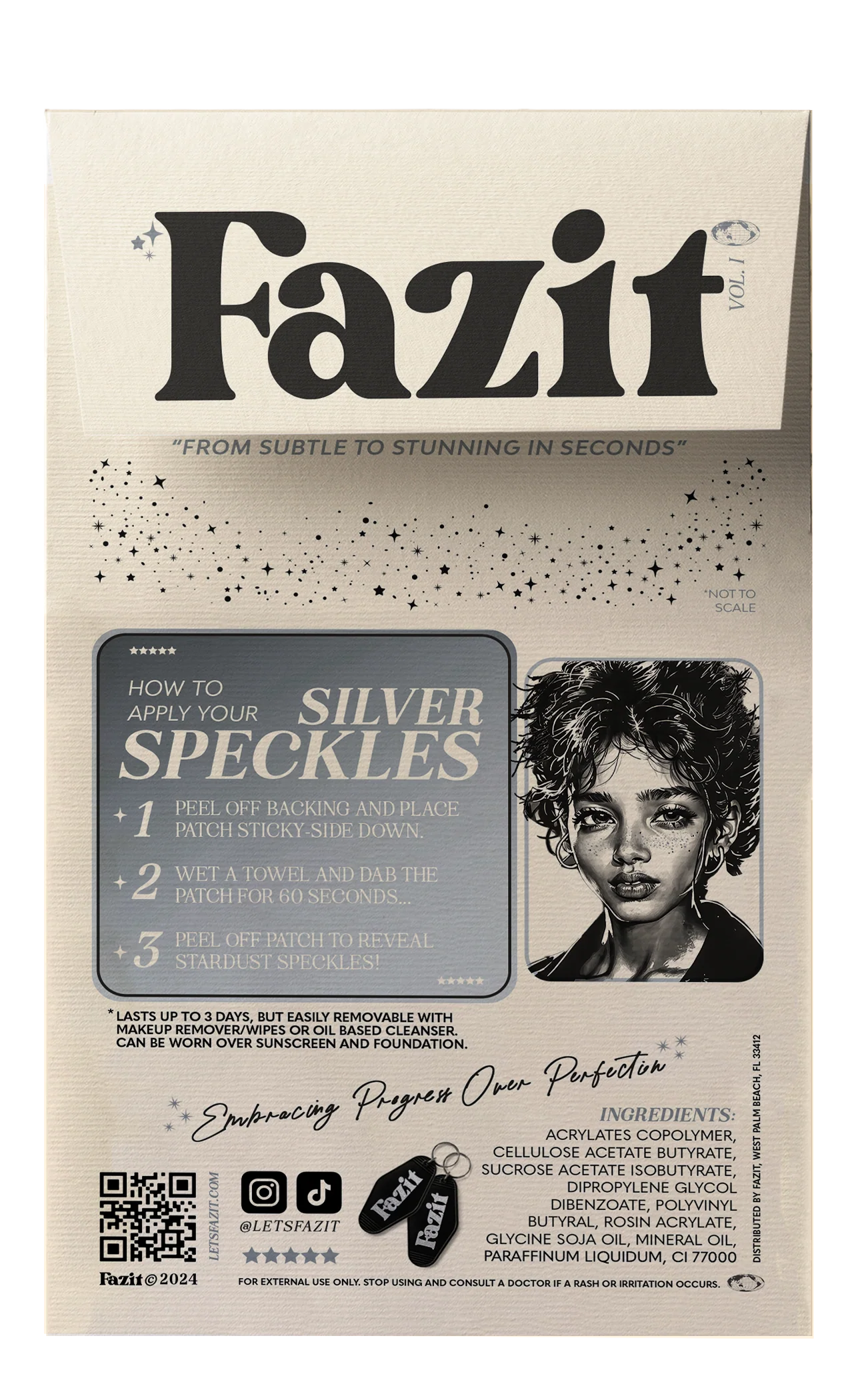 Silver Glitter Freckles Makeup Patches