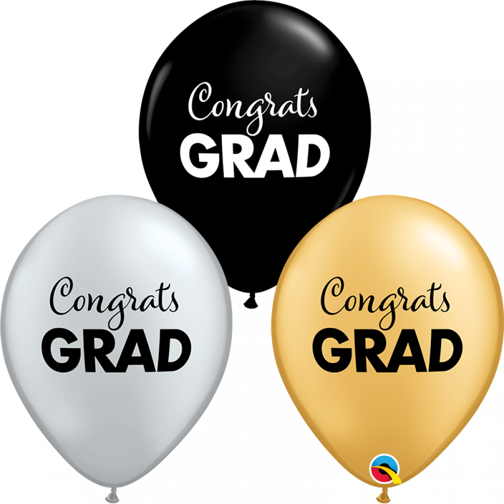 Congrats Grad Mix Latex Balloons