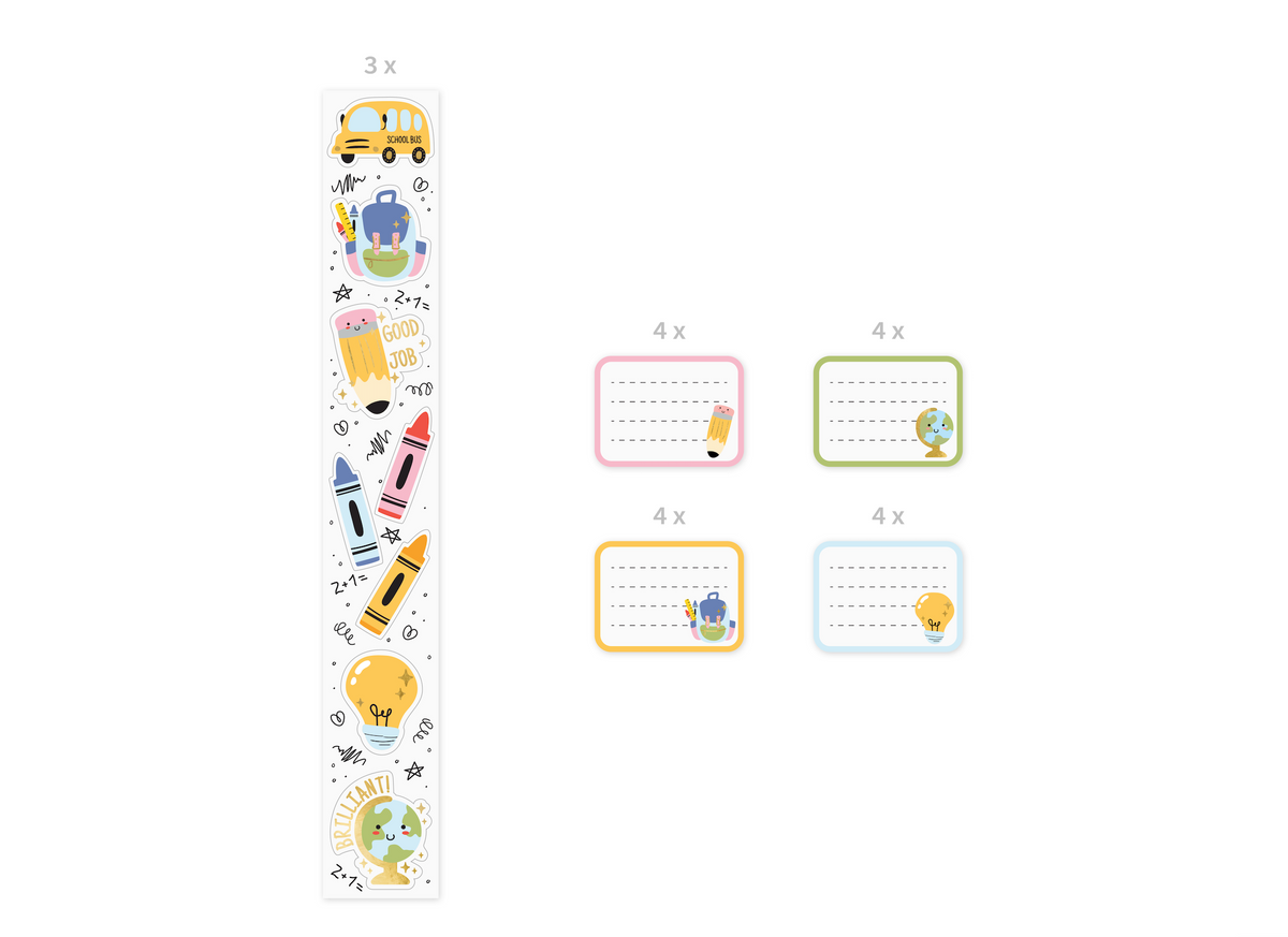 School Stickers Set