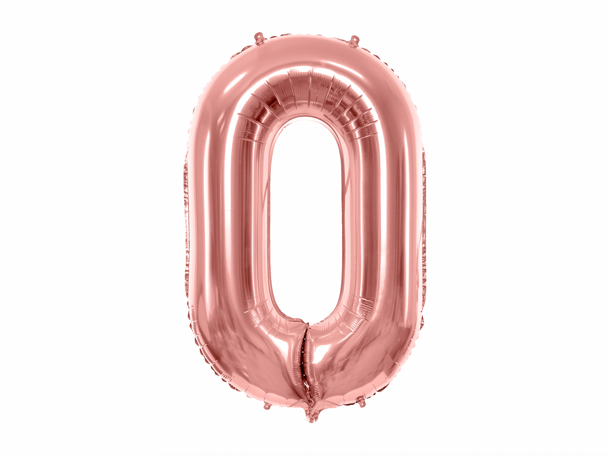 Metallic Rose Gold Foil Balloon Number