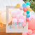 Customizable Multicolored Happy Birthday Photo Booth Frame with Balloons