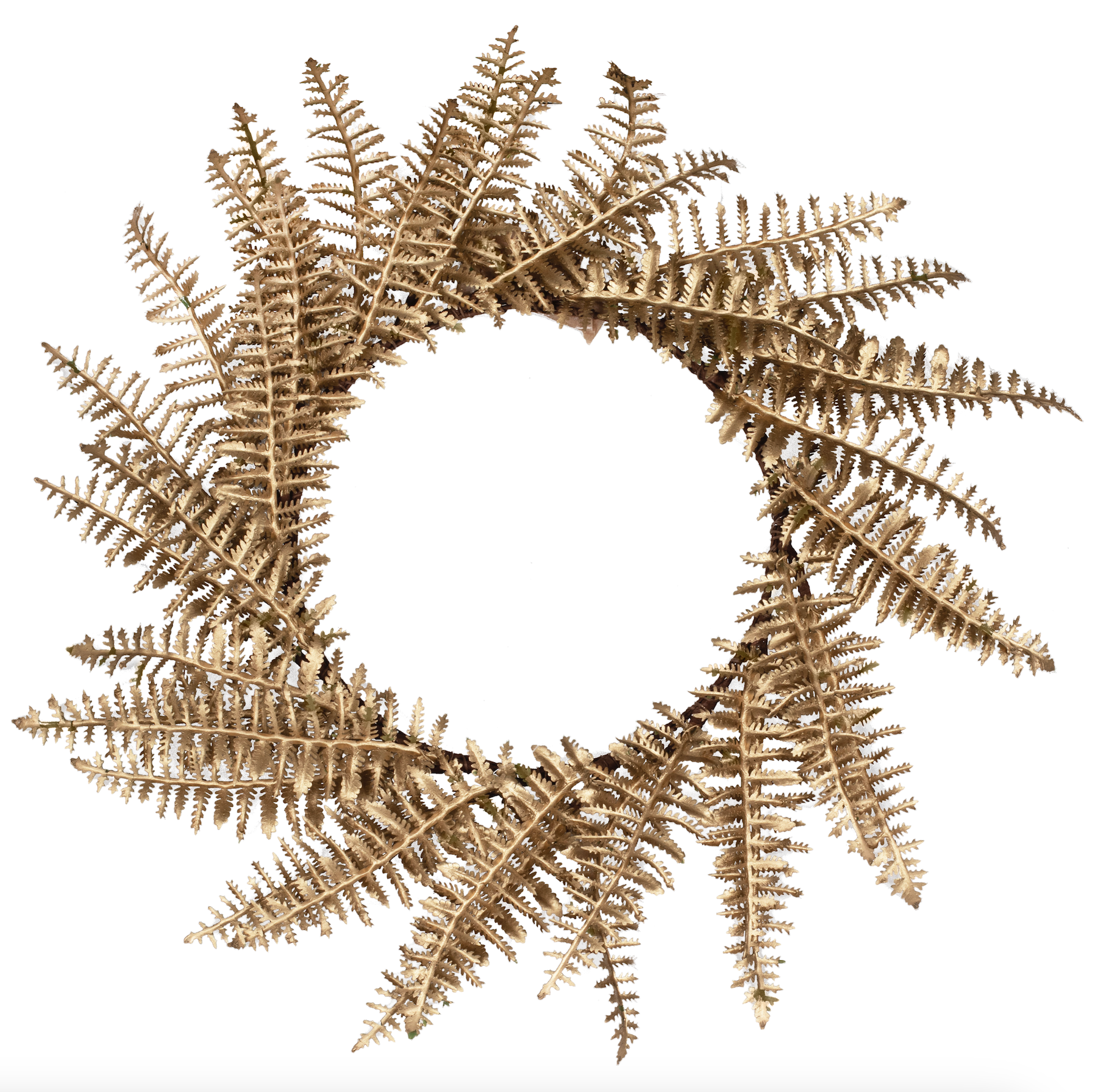 Gold Fern Wreath Christmas Table Place Mats