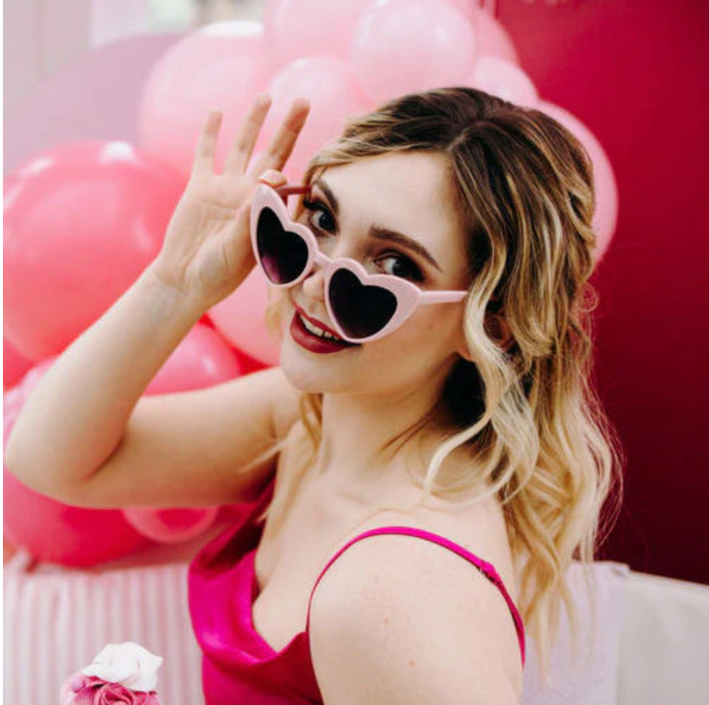 Pink Heart Sunglasses