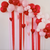 Red & Pink Balloon Arch Party Backdrop with Streamers and Heart Decorations