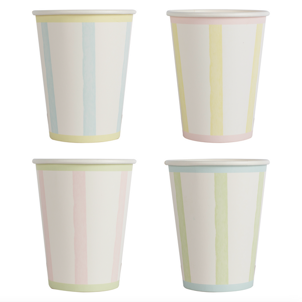 Pastel Stripe Paper Cups Haflaty Store