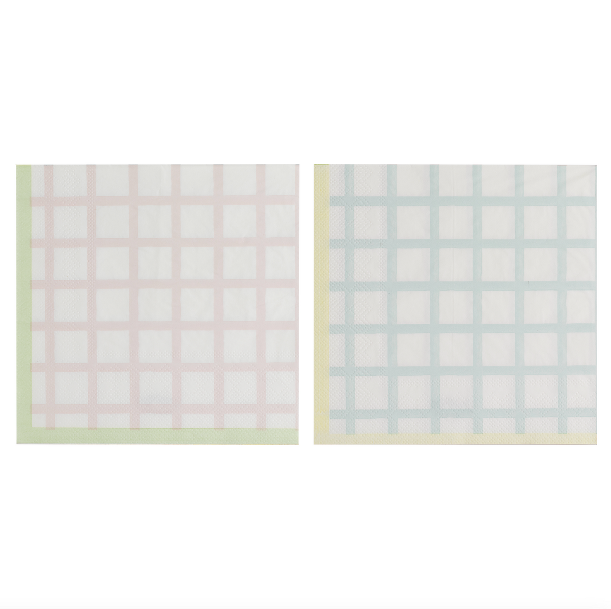 Pastel Gingham Paper Napkins