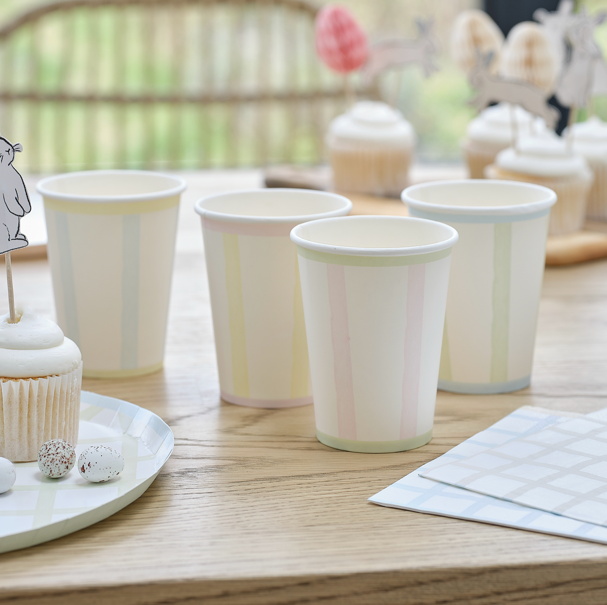 Pastel Stripe Paper Cups Haflaty Store