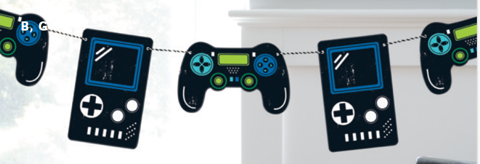 Gamer Party Garland Banner