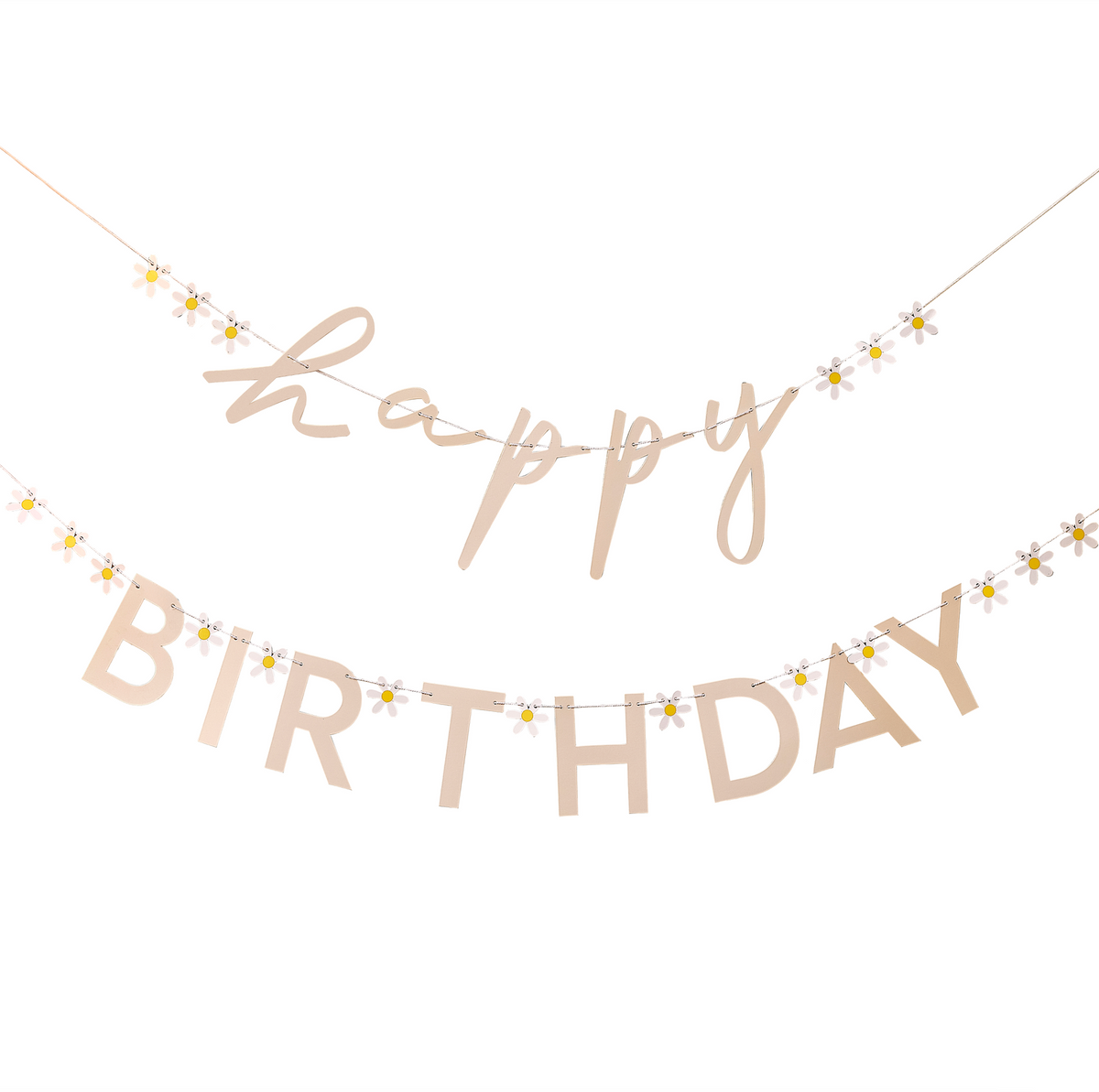 Daisy Floral Happy Birthday Bunting