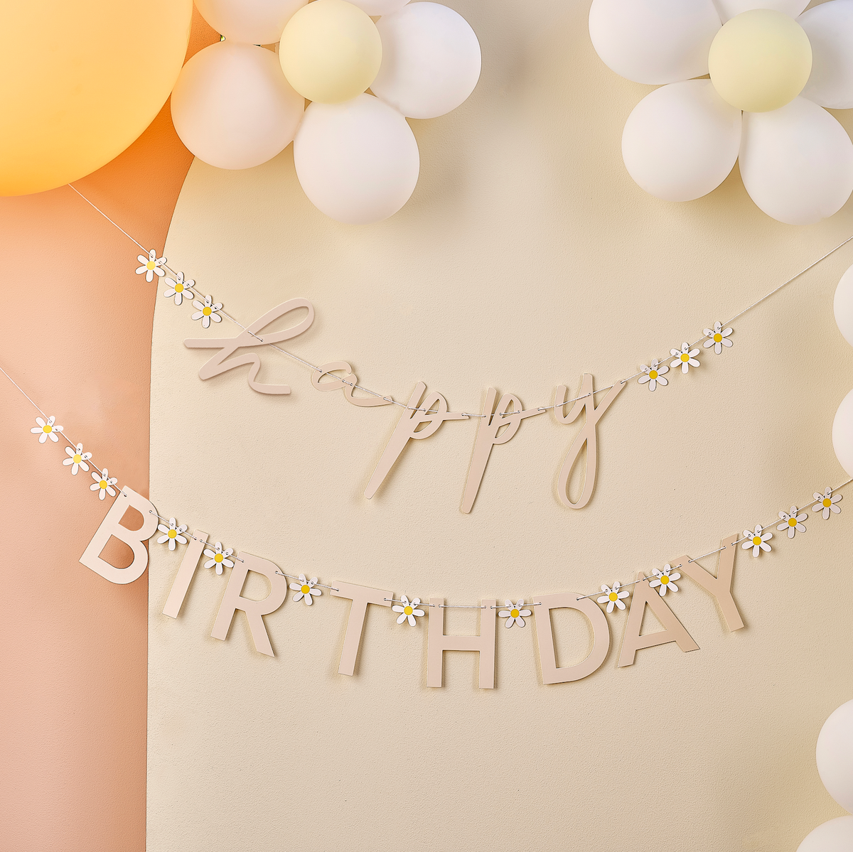 Daisy Floral Happy Birthday Bunting