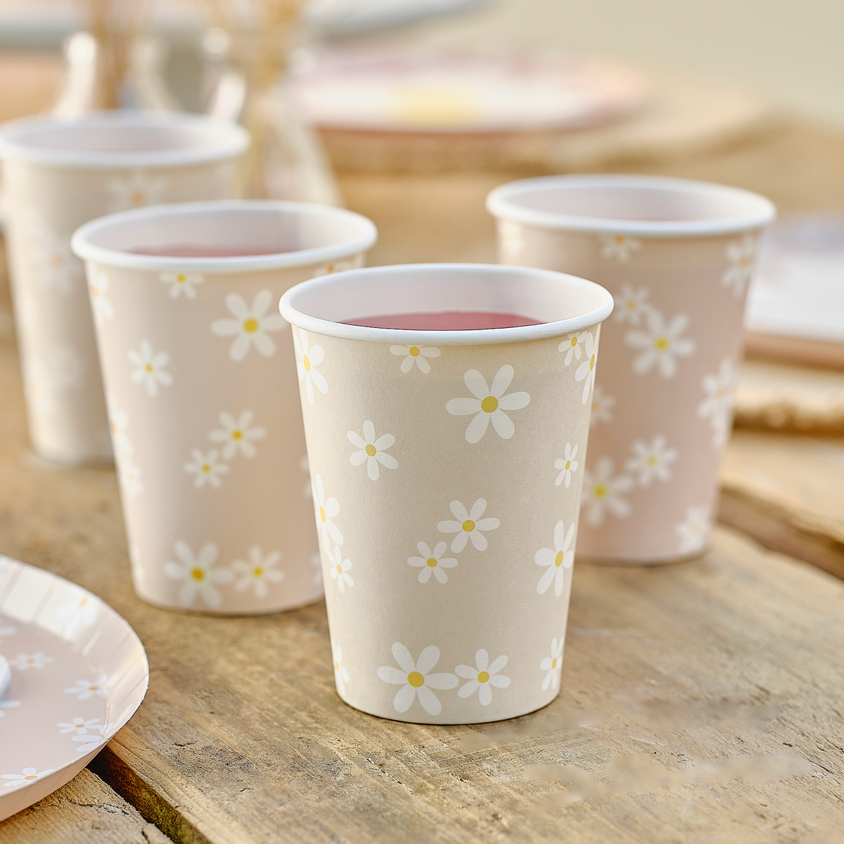 Daisy Floral Paper Cups