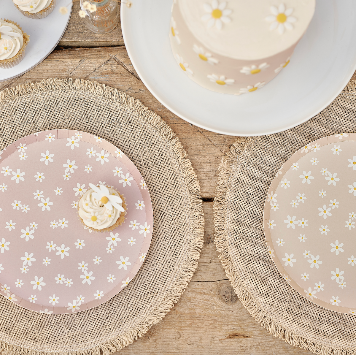 Daisy Floral Paper Plates