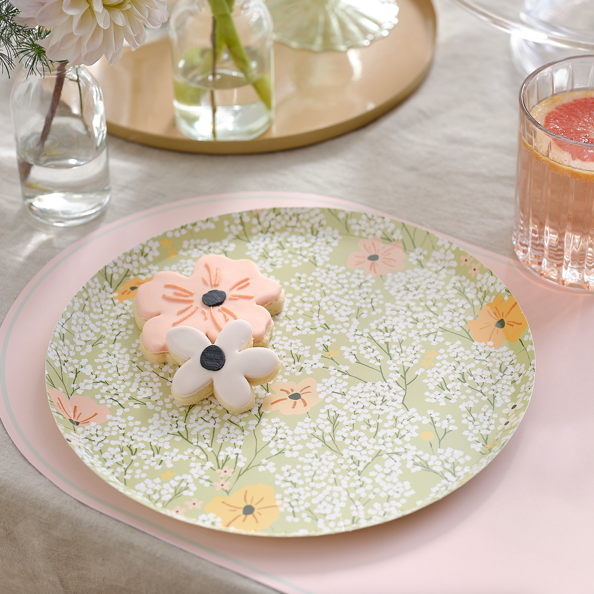 Floral Baby Shower Plates