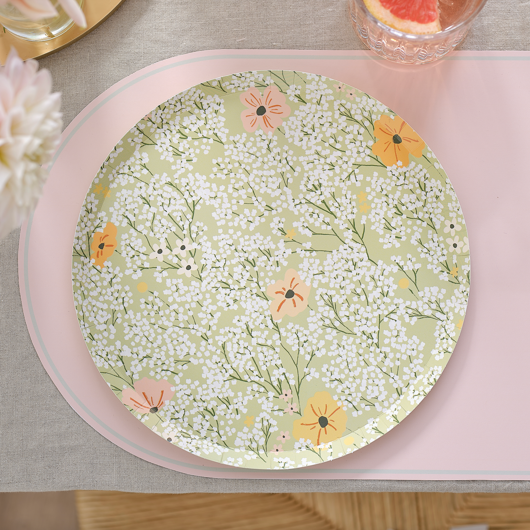 Floral Baby Shower Plates