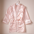 Pink Satin Embroidered Dressing Gown 9-12yrs