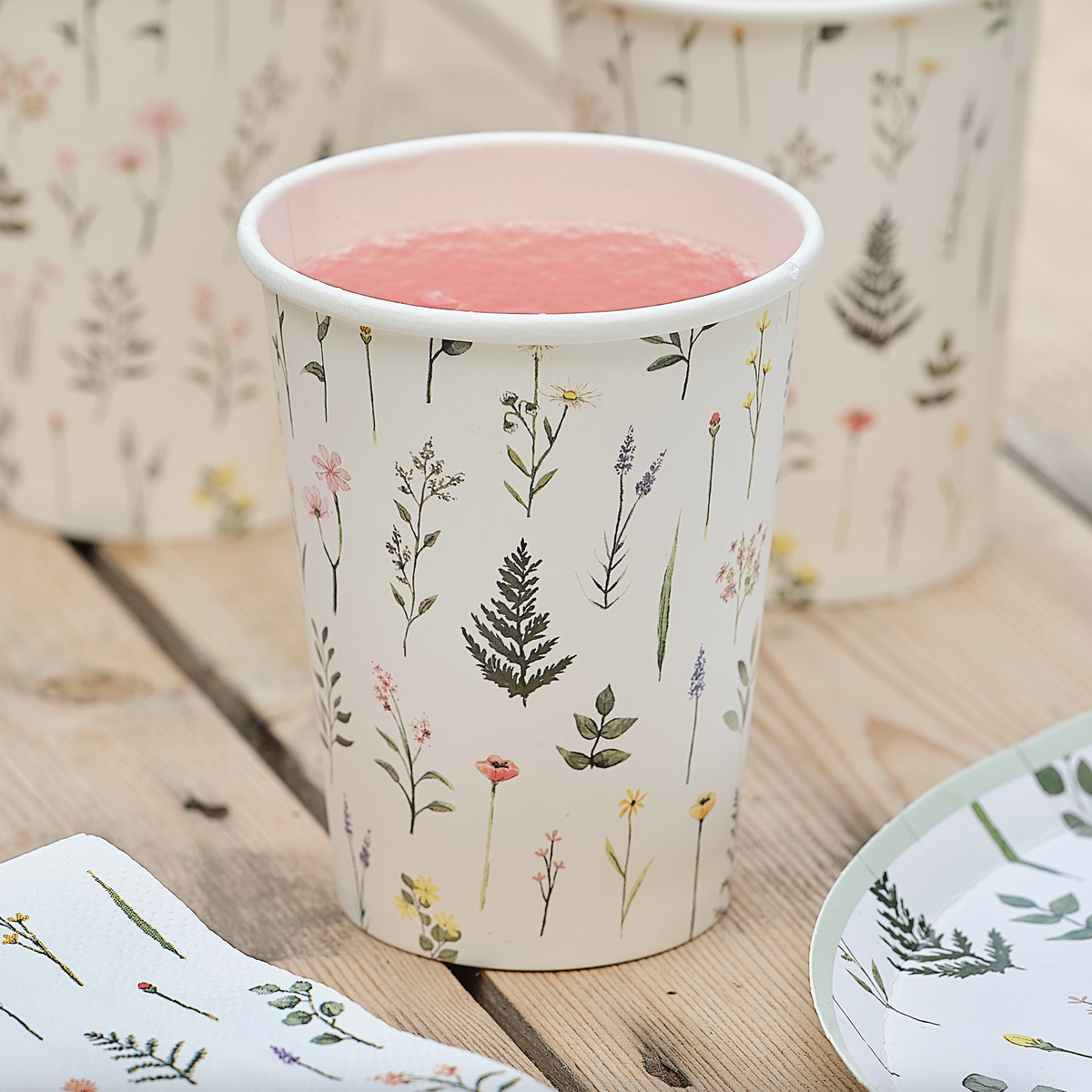 Floral Party Paper Cups