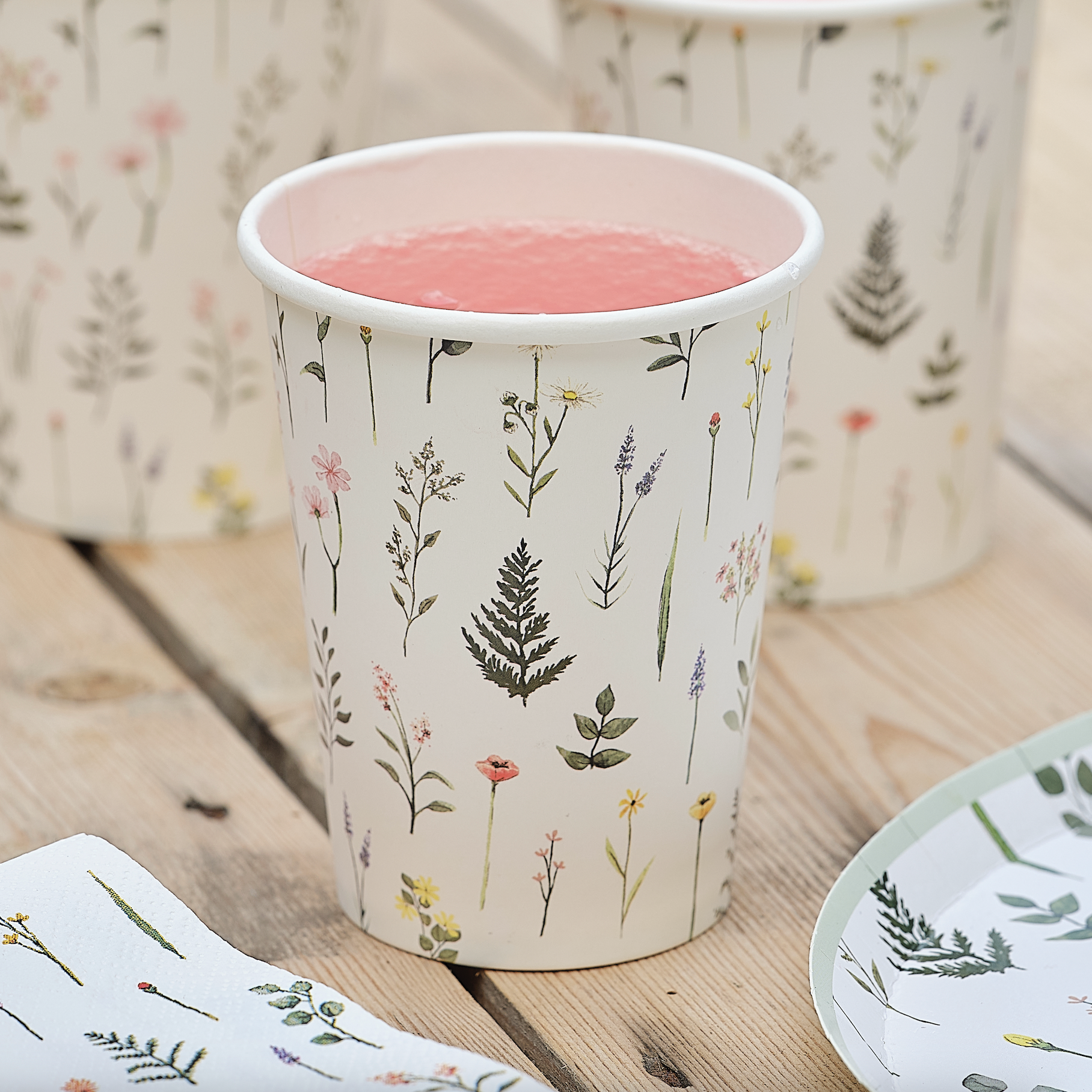 Floral Party Paper Cups