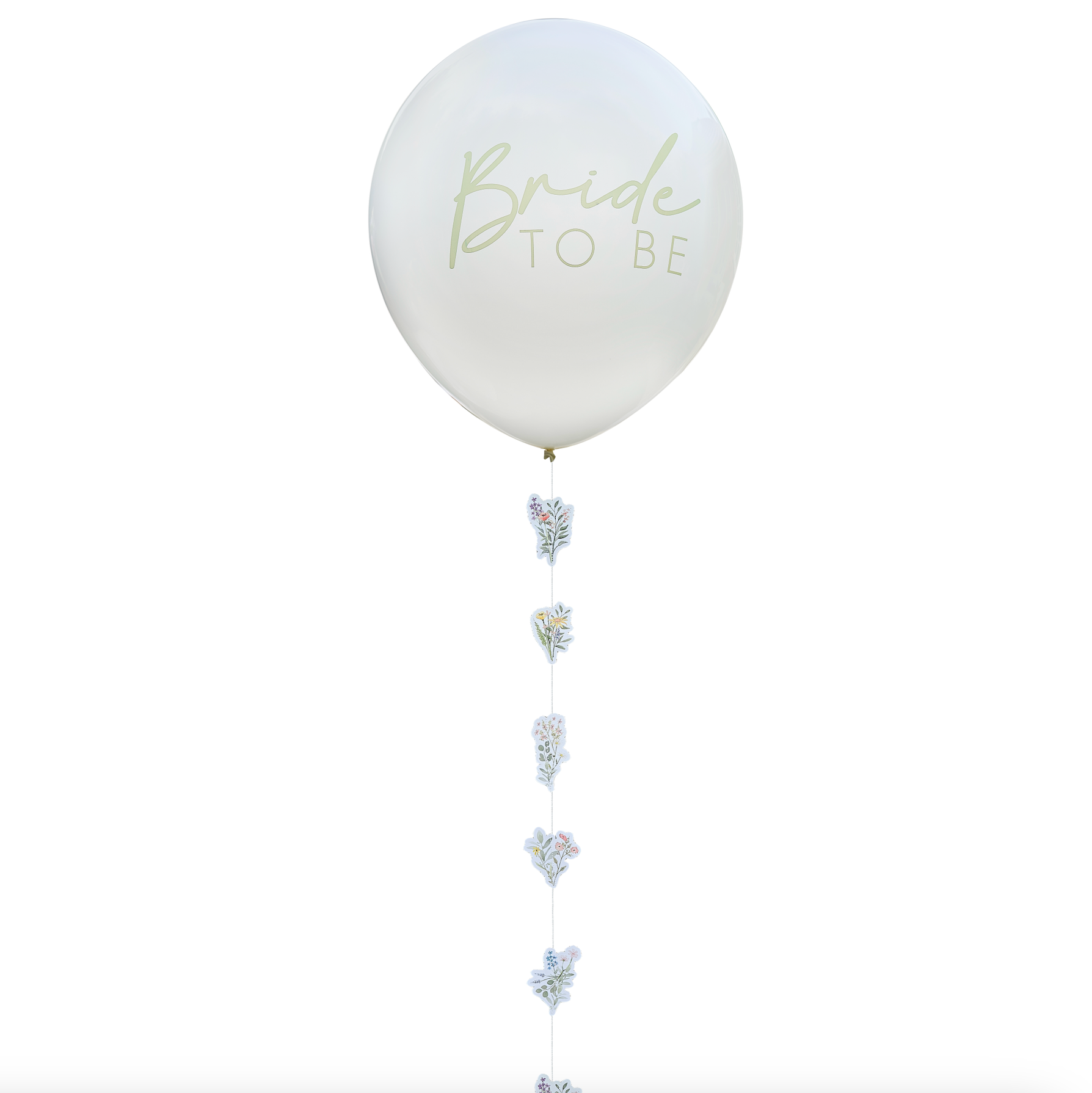 Bride To Be Balloon with Floral Tail