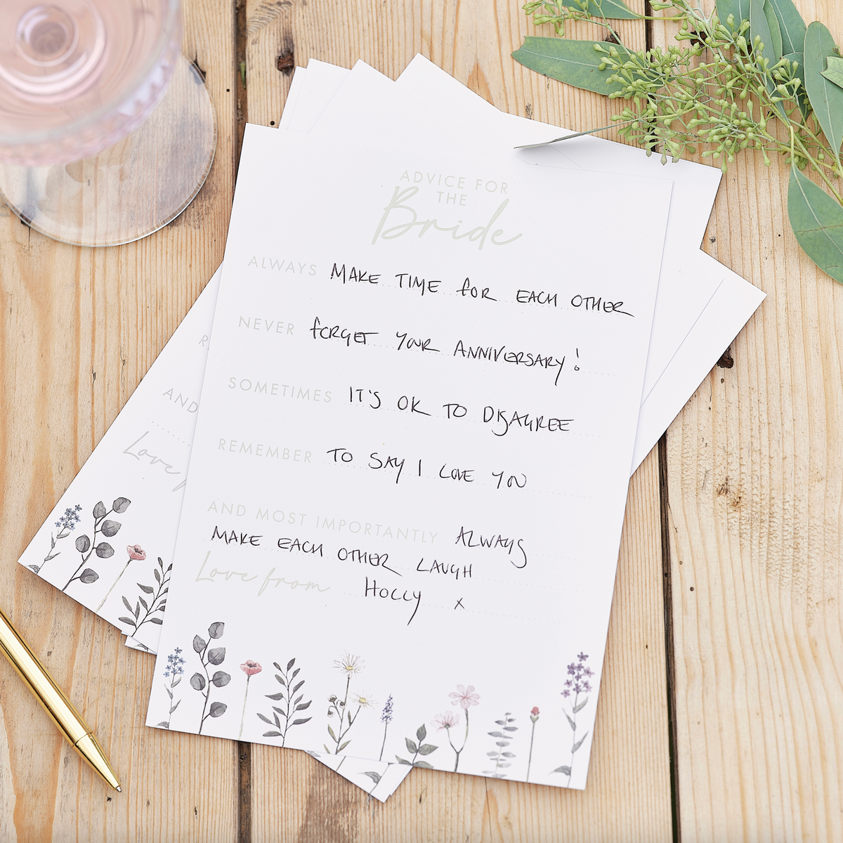 Floral Advice for the Bride Cards