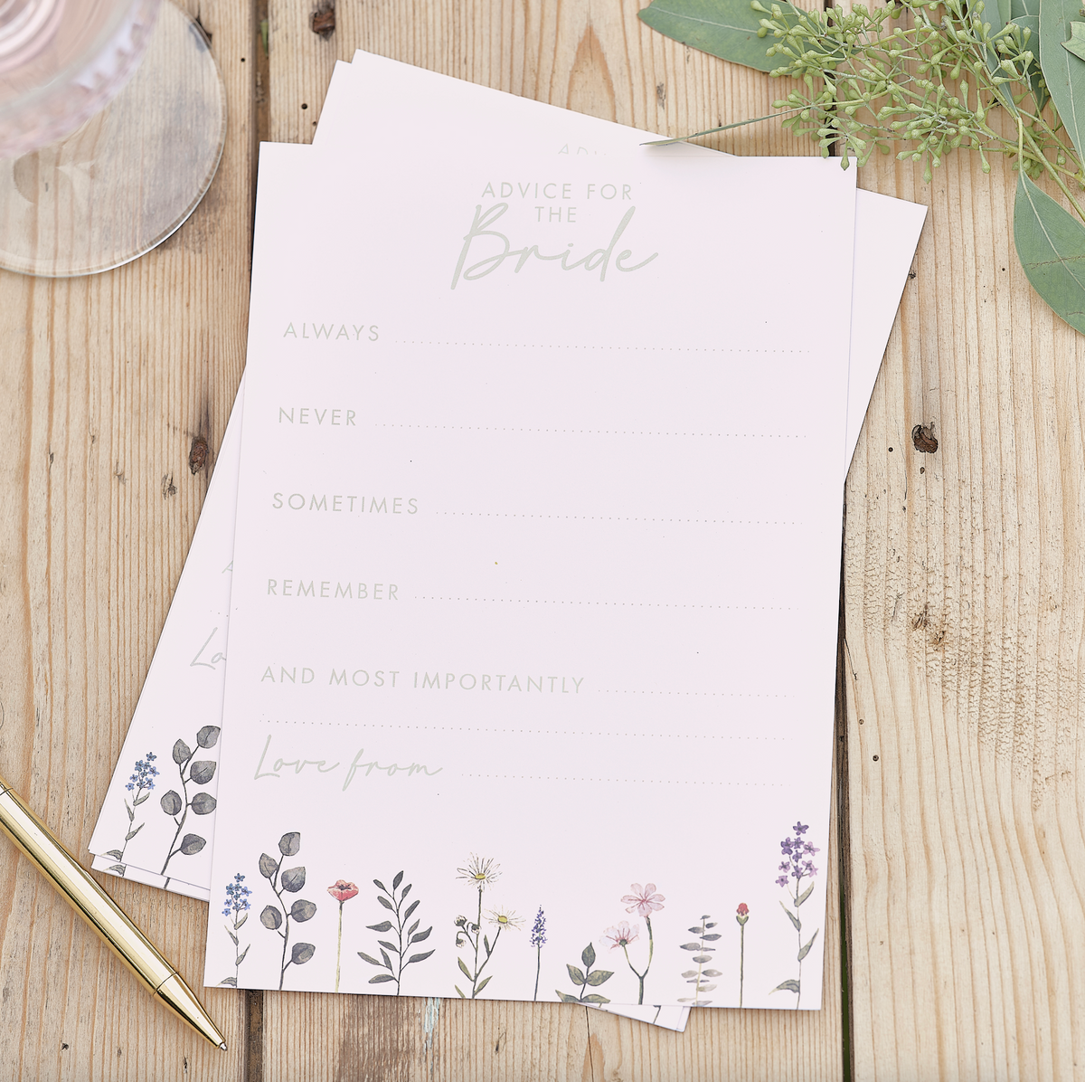 Floral Advice for the Bride Cards
