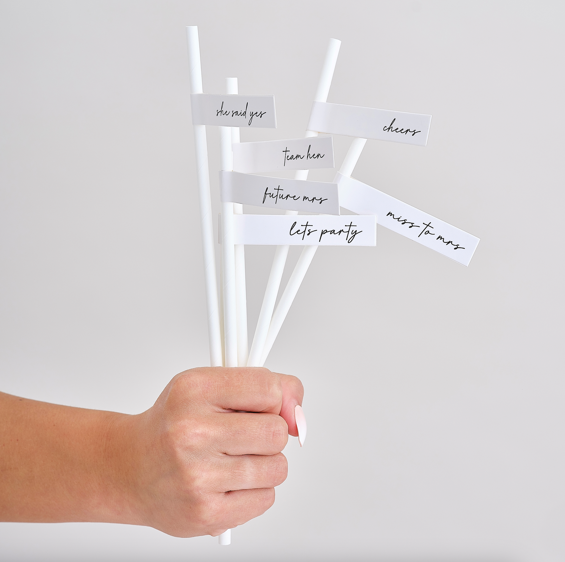 Team Bride Hen Party Paper Straws