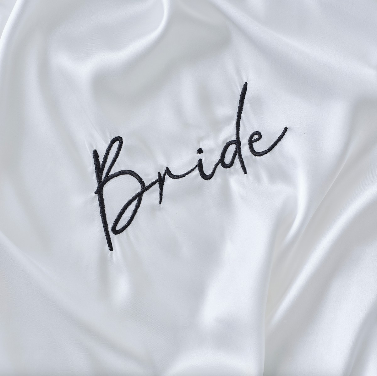 White Embroidered Bride Dressing Gown