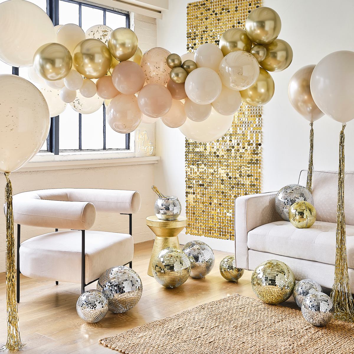 Gold Fringe Happy Birthday Bunting