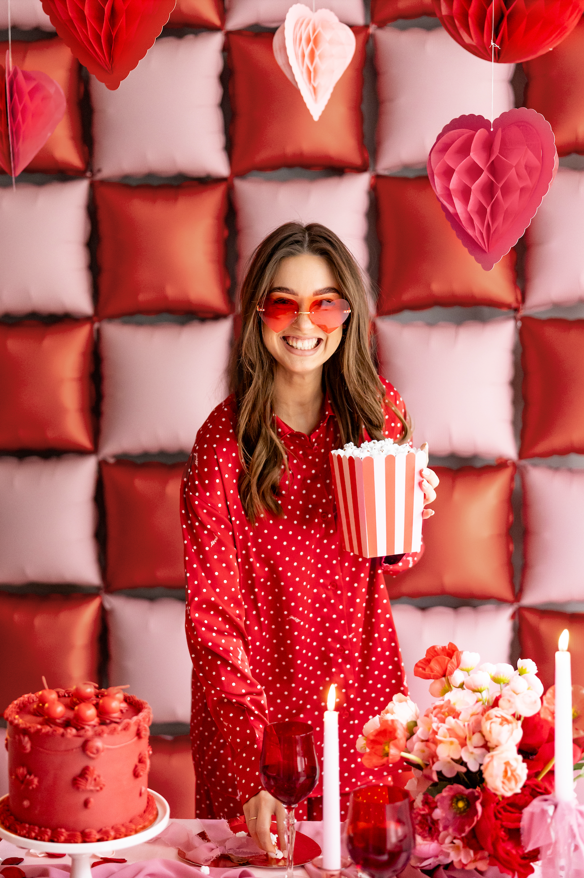 Sweetheart Striped Popcorn Boxes