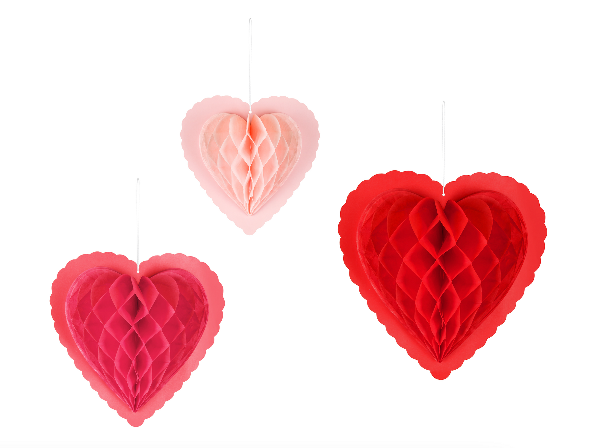 Honeycomb Heart Decorations