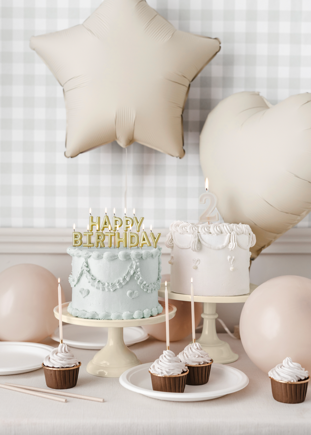 Cream Mini Cake Stand