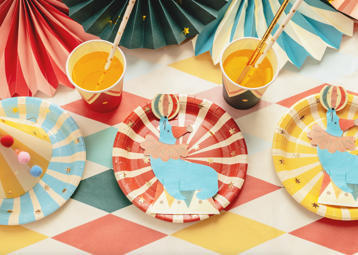 Colorful Diamonds Paper Tablecloth