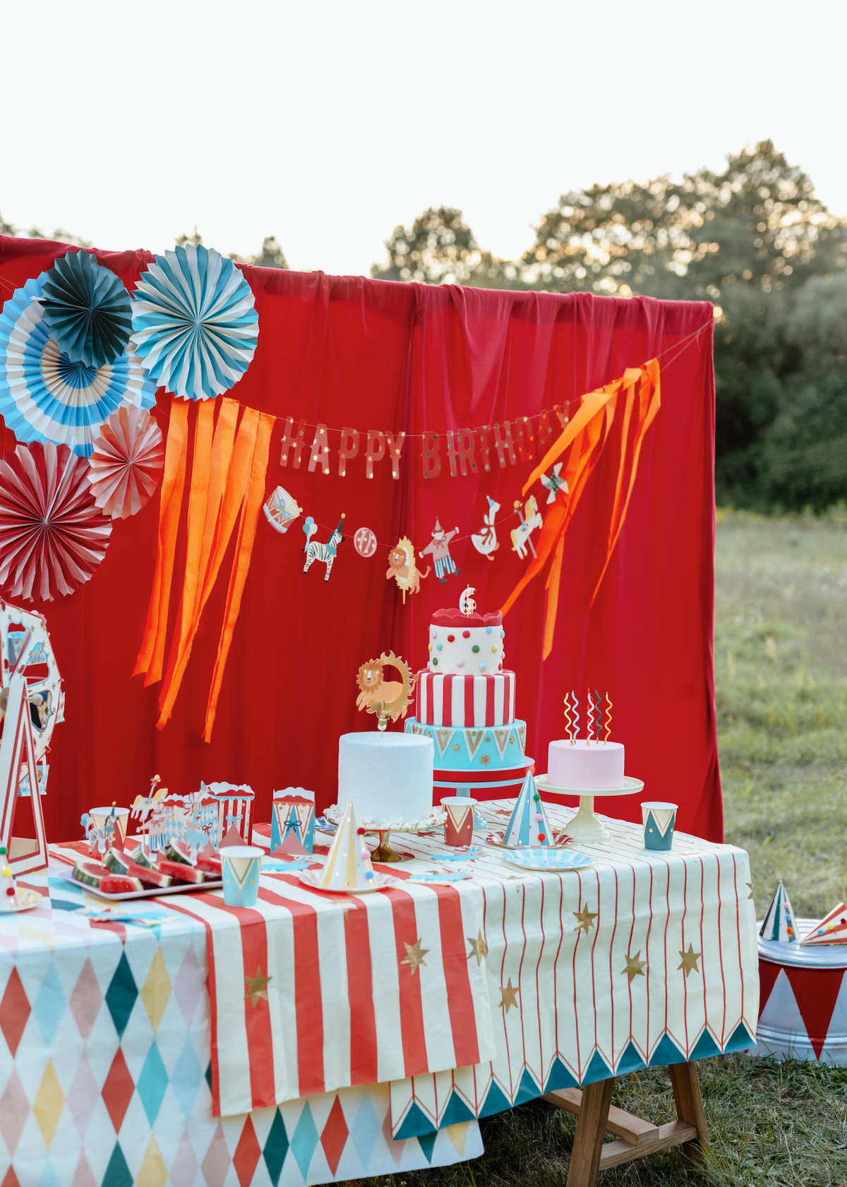 Colorful Diamonds Paper Tablecloth