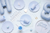 Blue Frill Plastic Cups