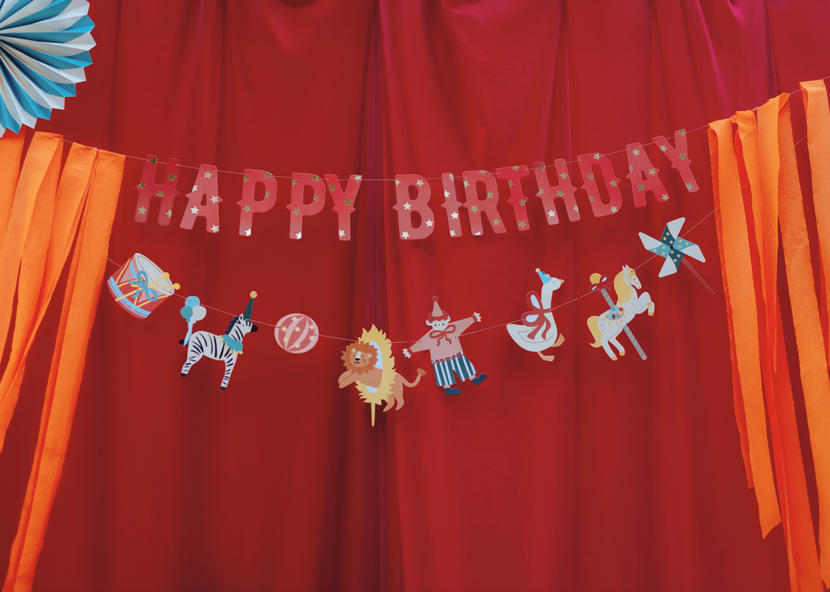 Happy Birthday Circus Banner